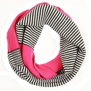 Kate Spade Wool Pink Stripe Infinity Scarf